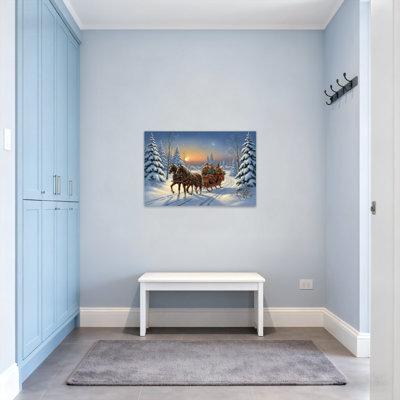 Traîneau de Noël traîneau enneigé en hiver