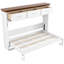 Lit simple de couleur blanche, 3 tiroirs pour divers articles de rangement et, peu encombrant, sans sommier requis