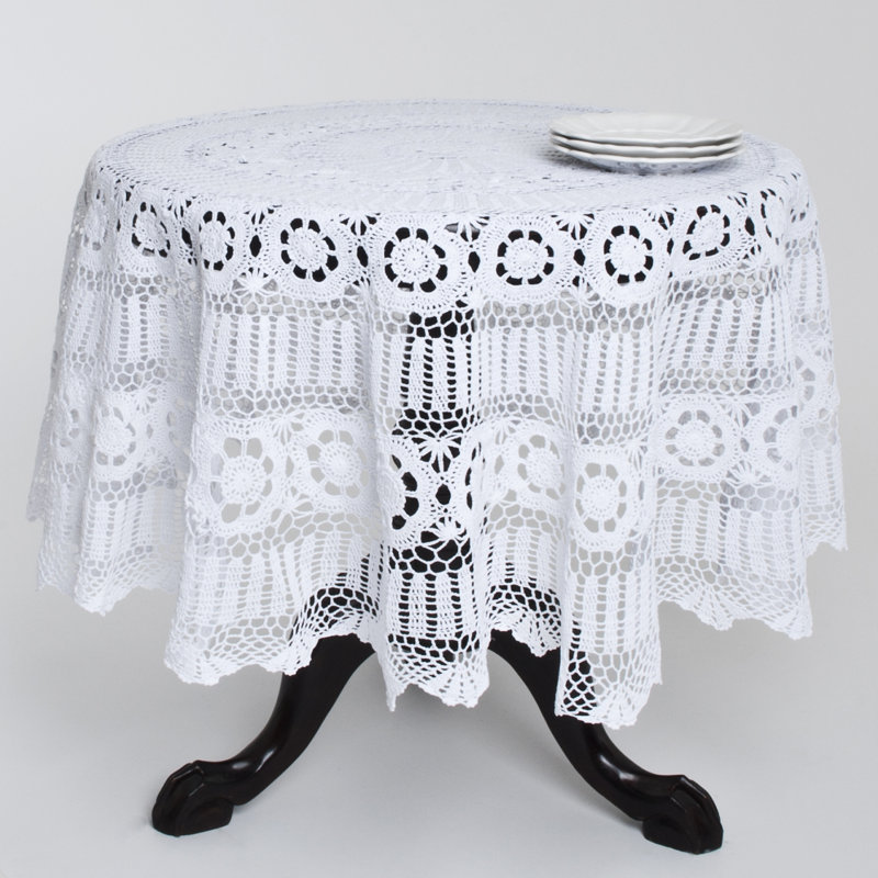 Cavaillon Lace Tablecloth, 72" L x 72" W, White