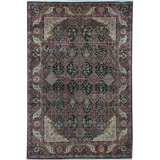 Lamani Wool Oriental Area Rug in Black/Red/Beige/Green