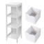 Support de rangement multifonctionnel pour armoire de plancher, 2 tiroirs, blanc