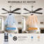 Ventilateur de plafond 52 po avec télécommande-184632913-184632914-184632918