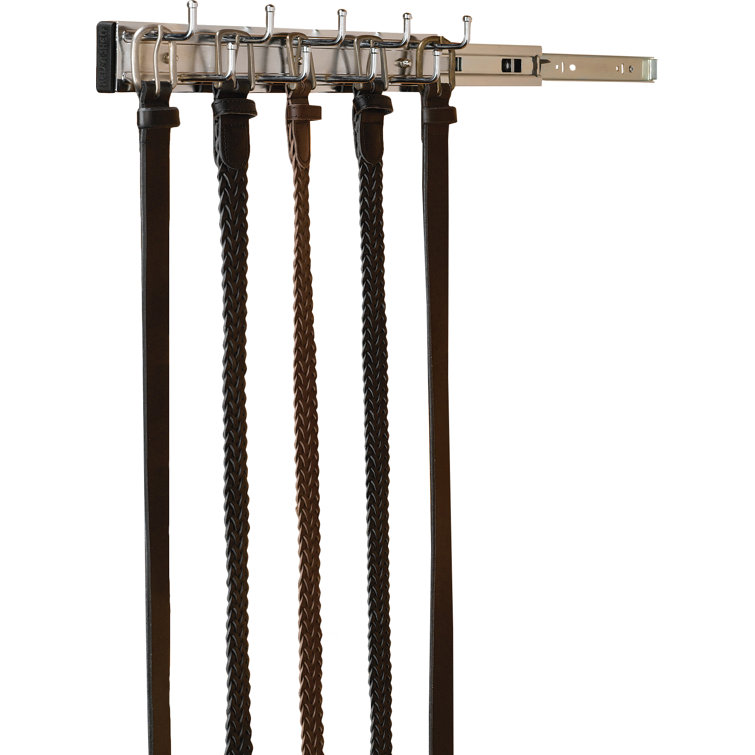 7 Prong Wall Mounted Belt Rack in Chrome 