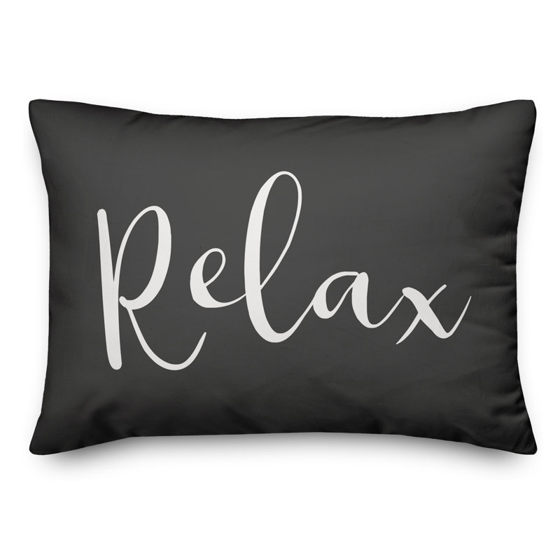 Outdoor Throw Pillow, Black/White