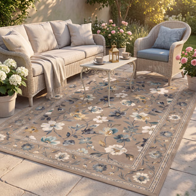 Tapis Willemite à poils courts, antidérapant, motif floral turquoise, ivoire, or et gris, idéal pour l'intérieur et l'extérieur, adapté aux animaux domestiques, pour salon, chambre, salle à manger, entrée, couloir, bureau, motif floral intégral, taupe, anthracite, pour cuisine, idéal pour les zones de passage intensif, facile à nettoyer, imprimé, bords doux et lavable.