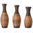 Eibhinn 3 Piece Set Retro Handmade Rattan Floor Vase, Tall Large Flower Vase, Multicolor Finish-639656863