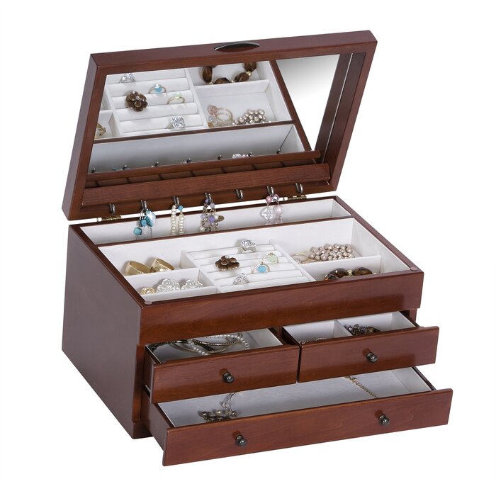 Charlton Home® Wood Jewelry Box + & Reviews | Wayfair