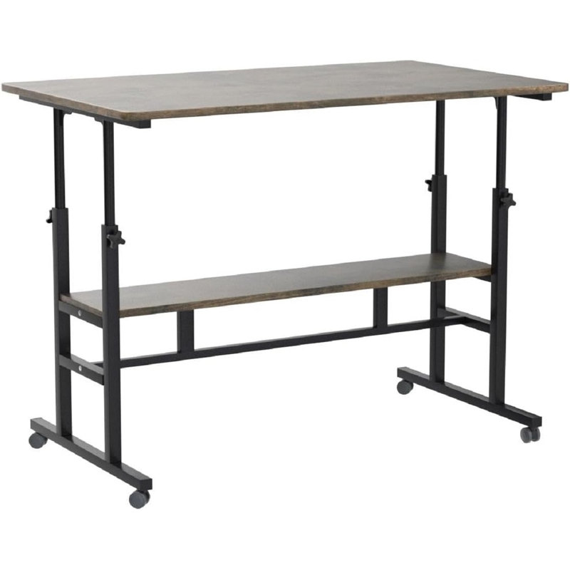 Melvie Computer Desk, Brown/Black