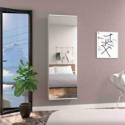 Wall Mounted Shoe Rack With Mirror Door, Single Door, High Capacity Storage, For Entryways And Small Spaces
