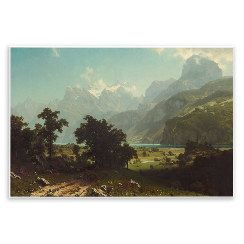 Art mural classique sur le lac des Quatre-Cantons par one1000paintings, H 13 po x l 19 po
