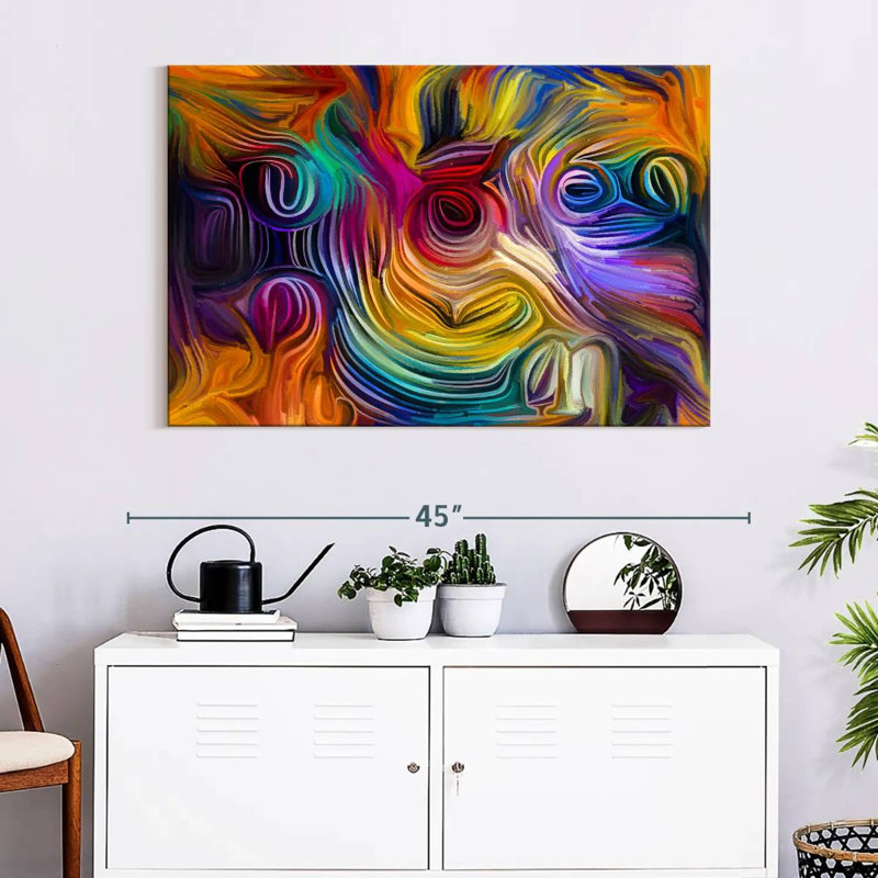 Avery Abstract Tropical Flowers, 26" H x 39" W