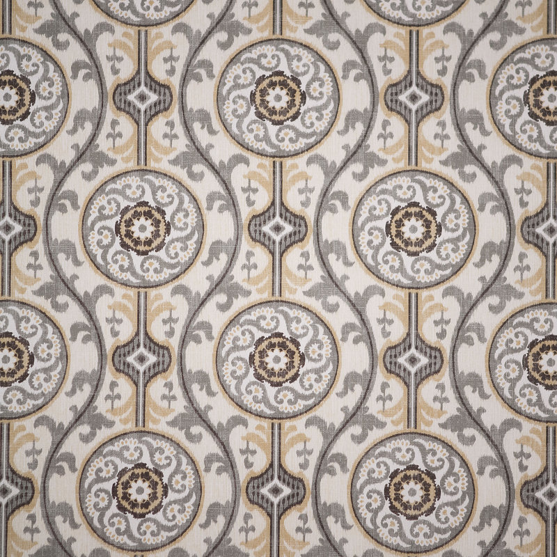 Tissu géométrique contemporain en coton Izmir