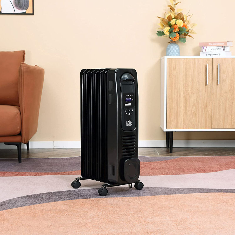Electric Radiant Heater with Automatic Thermostat, Black