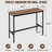 44.5" Bar Table With Adjustable Feet Floor Protector - Narrow Rectangular Pub Table, Kitchen Counter, High Top, Sofa Table With Metal Legs-1935712392-1935712439