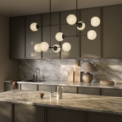 Armstrong Small Linear Chandelier-Black Gunmetal