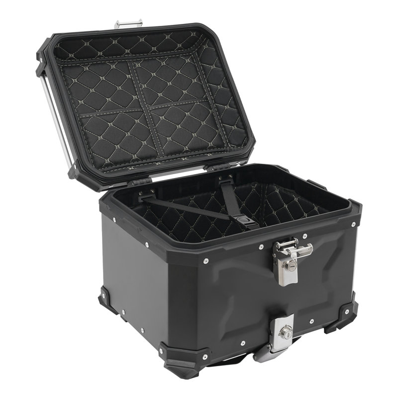 Motorcycles Tail Storage Case With Safety Lock, 12.01" H x 16.14" W x 12.99" D