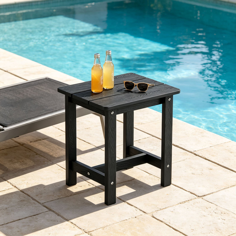 Table d'appoint extérieure noire pour terrasse HDPS Adirondack