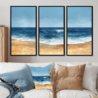 Blue White Italian Beachside Escape I - Ensemble de décoration murale plage