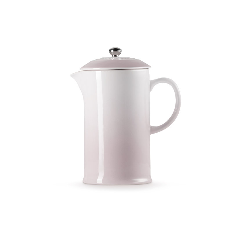 Le Creuset Stoneware Cafetiere with Metal Press, Shell Pink