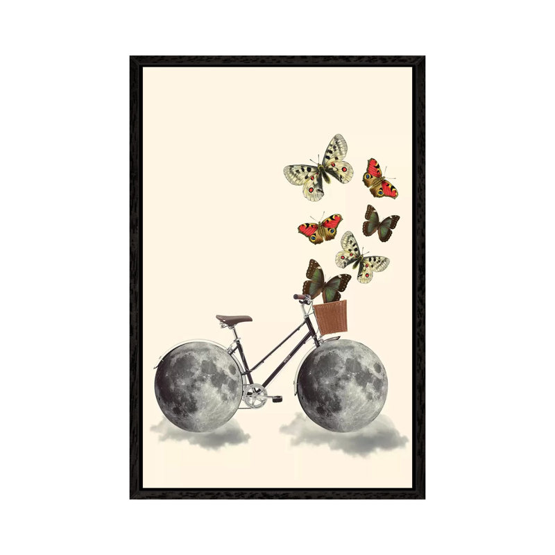 Take A Ride by Kiki C Landon - Print on Canvas, 66.04cm H x 45.72cm W x 3.81cm D, Black Framed