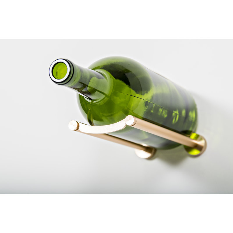 Support à vin mural pour 1 bouteille Kinde Magnum, Bronze doré