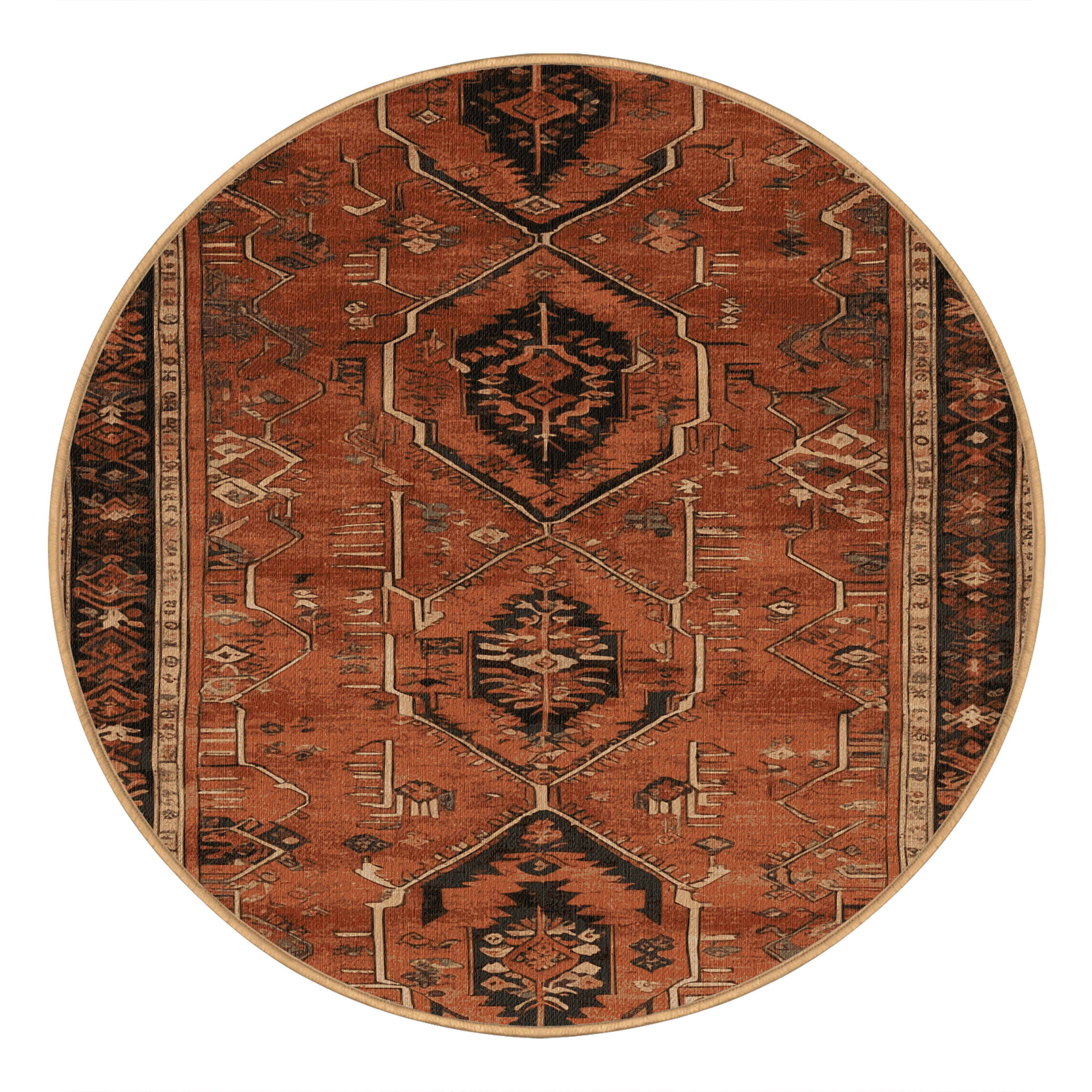 Bloomsbury Market Machine Washable Turkish Brown Area Rug - Wayfair Canada