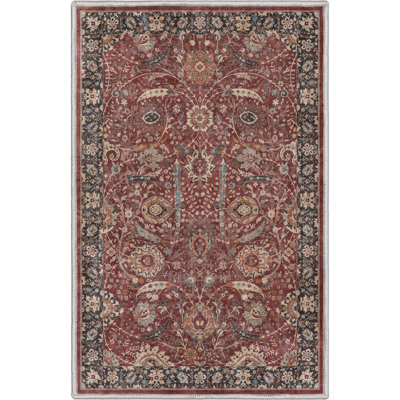 Asha Oriental Persian Flat-Weave Red Rug