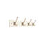 8 - Crochet mural Lobine de 18 po avec 4 crochets FantasHome - Blanc / Argent