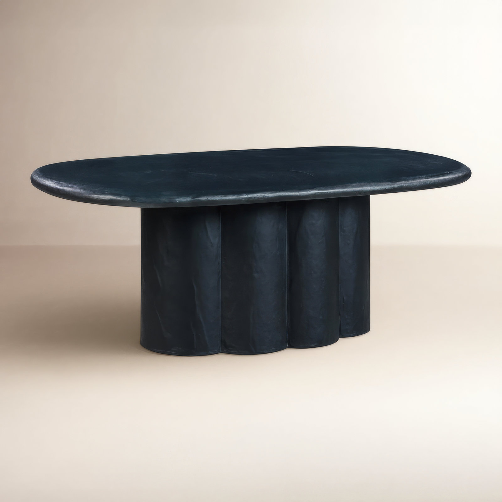 Geof 42.2'' Oval Dining Table, Black