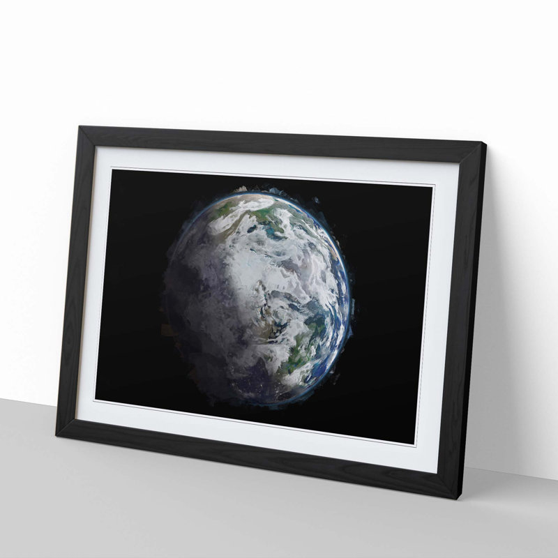 Our Magnificent Earth - Picture Frame Graphic Art Print, 62cm H x 87cm W x 2cm D, Black Framed