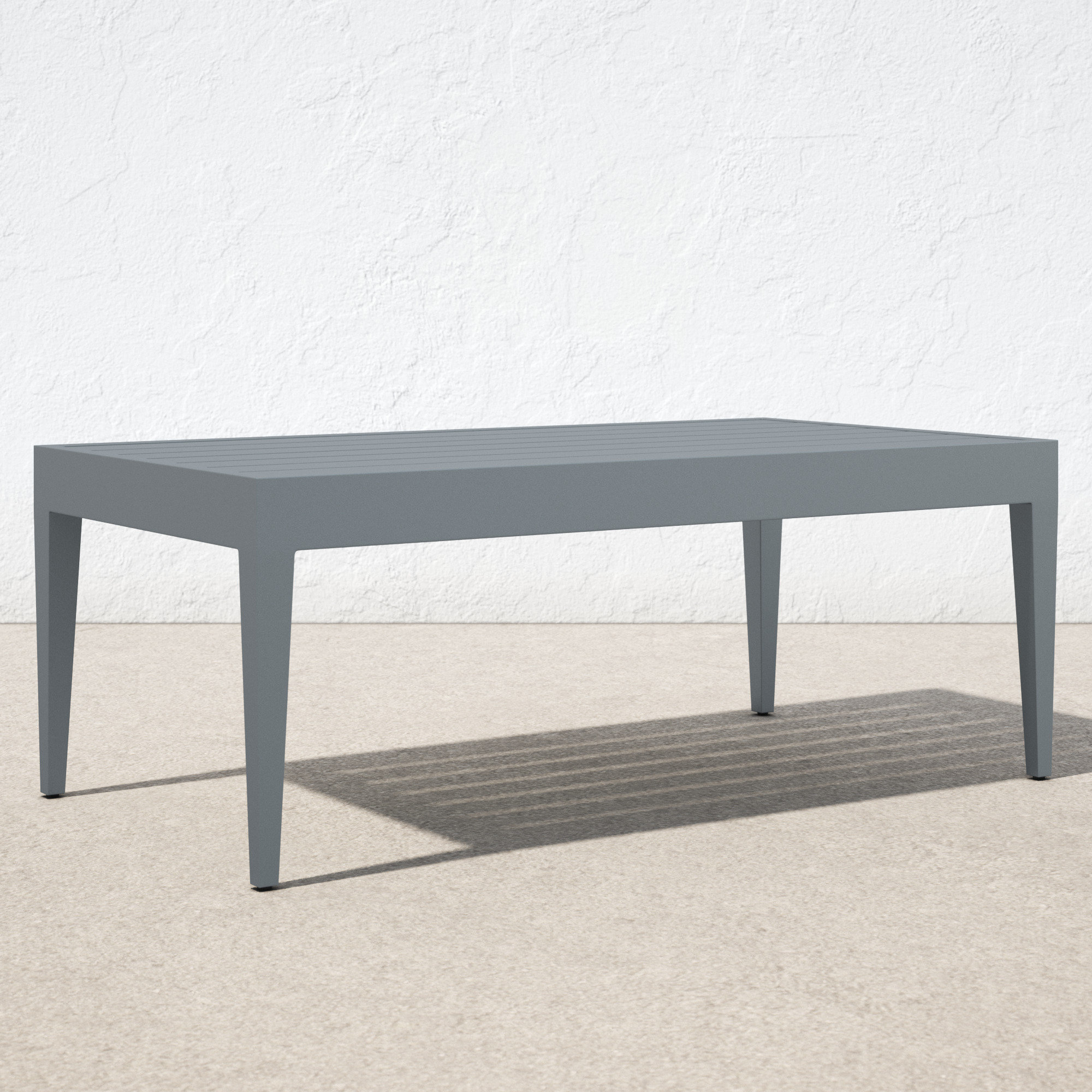 Whitman 47.3'' Metal Outdoor Coffee Table, Blue