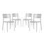 Chaise de salle à manger d'extérieur empilable (ensemble de 4)-1112256490