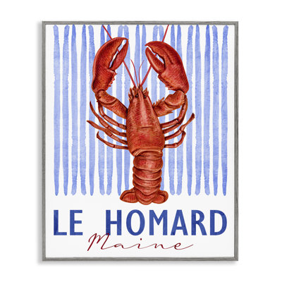 Estampe numérique Le Homard, dessin de Kim Allen