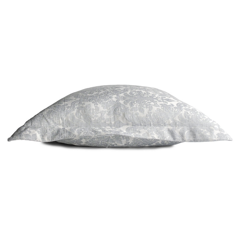 Baroque Euro Pillow Cover, Platinum