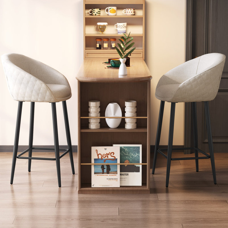 Counter Height Bar Stools, Beige