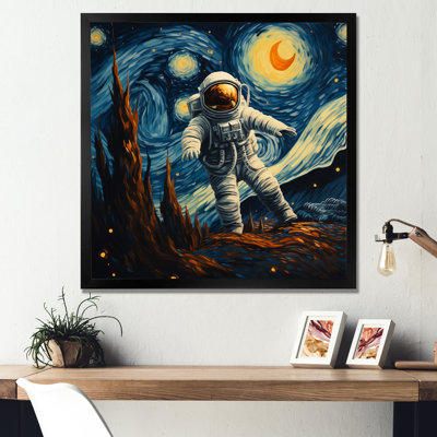 Vangogh Astronauts Through Space I - Art mural mural