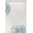 Micro-Loop Hand Tufted Wool/Cotton Geometric Rug in Ivory/Blue-1161674387