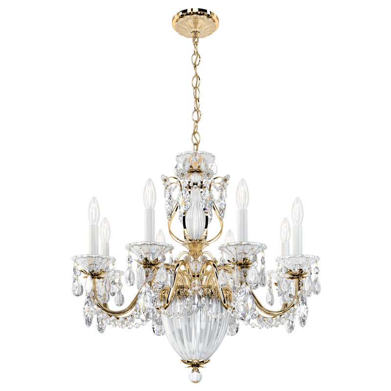 Bagatelle 11 - Light Classic / Traditional Chandelier, French Gold, Clear Crystals from Swarovski
