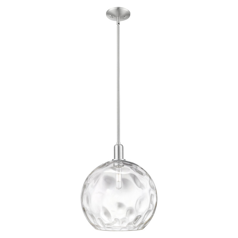 Mini-luminaire suspendu 1 lumière Arcadia - Sevier, Nickel satiné brossé, H 12,13 po x l 13 po x P 13 po