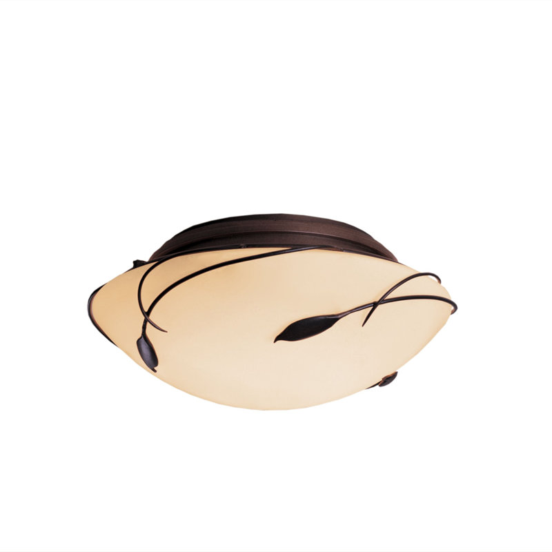 Leaf 2 - Light 13.6" Unique/Statement Bowl Flush Mount, Bronze