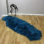 Icelandic Sheepskin Rug Double Teal Blue