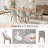High Back Dining Chair with Ergonomic Curved Back, Padded Seat & Solid Wood Legs-184991998