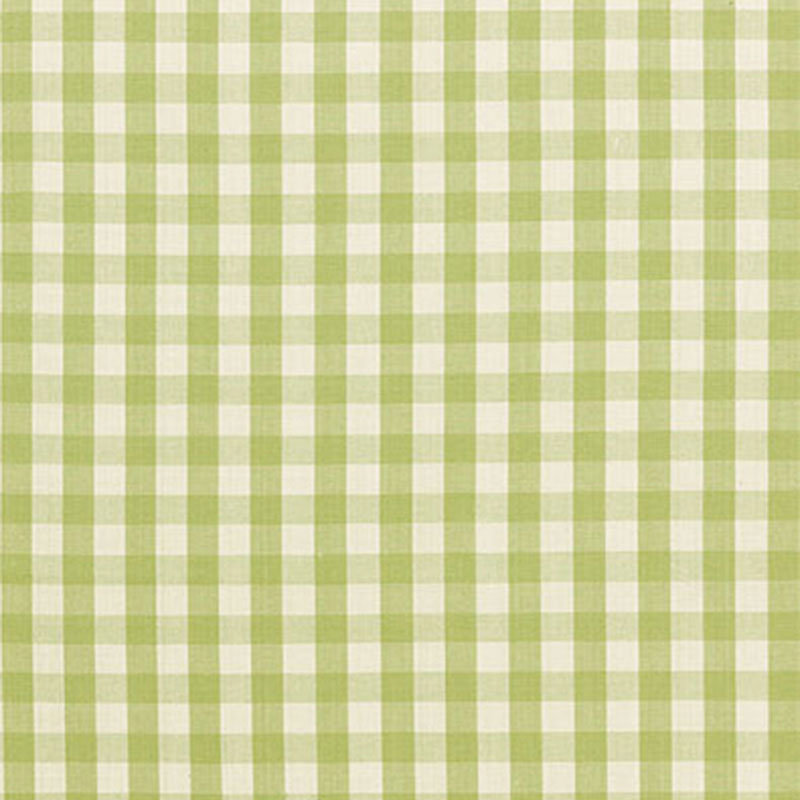 Elton Cotton Check Fabric, Green