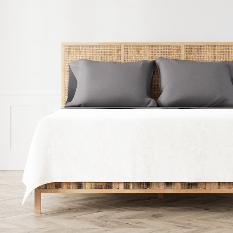 Linen Sheet Set , Charcoal, Queen Sheet Set with 2 Pillowcases
