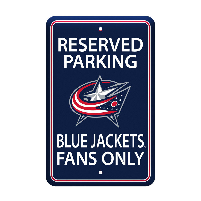 Columbus Blue Jackets Plastic Parking Sign 18x12