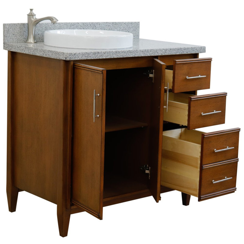 Ensemble de meuble-lavabo simple 37 po, gris