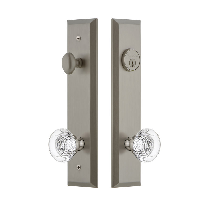 Ensemble d'entrée complet Fifth Avenue, Nickel satiné, 2,375 po