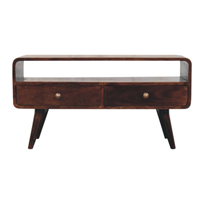 Curved California Walnut Gayna by Millwood Pines