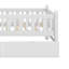 Lit plateforme simple en bois avec tiroirs et garde-corps-114402326
