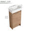 16 Inch Small Size Freestanding Bathroom Vanity With Soft Closing Door & shelf